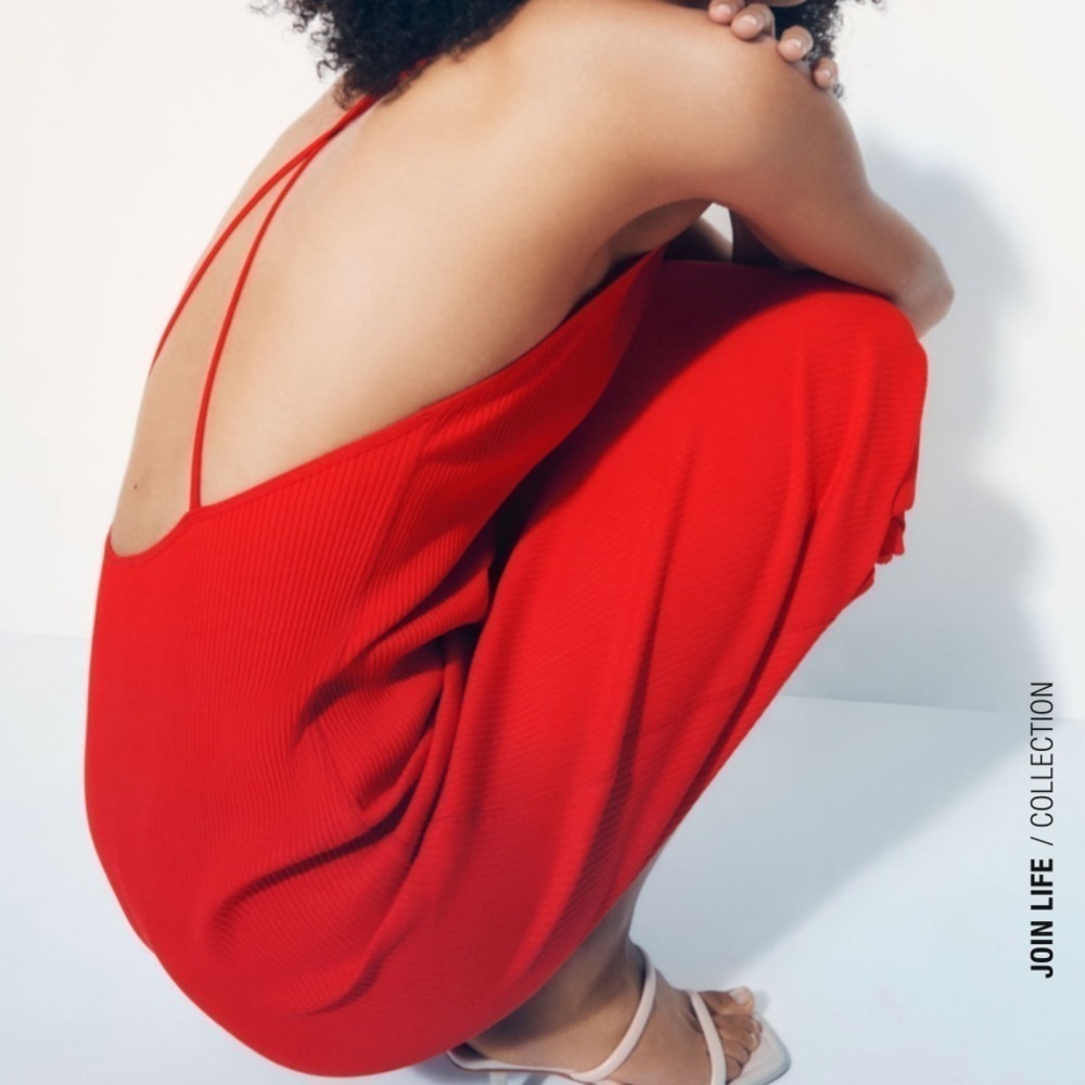 ZARA Strappy Ribbed Dress - Picture 2 of 5